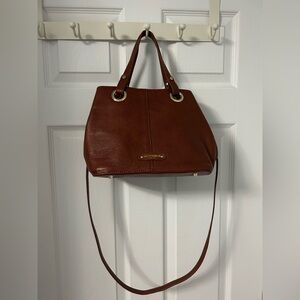 Jack French London Elegant Brown Leather Satchel